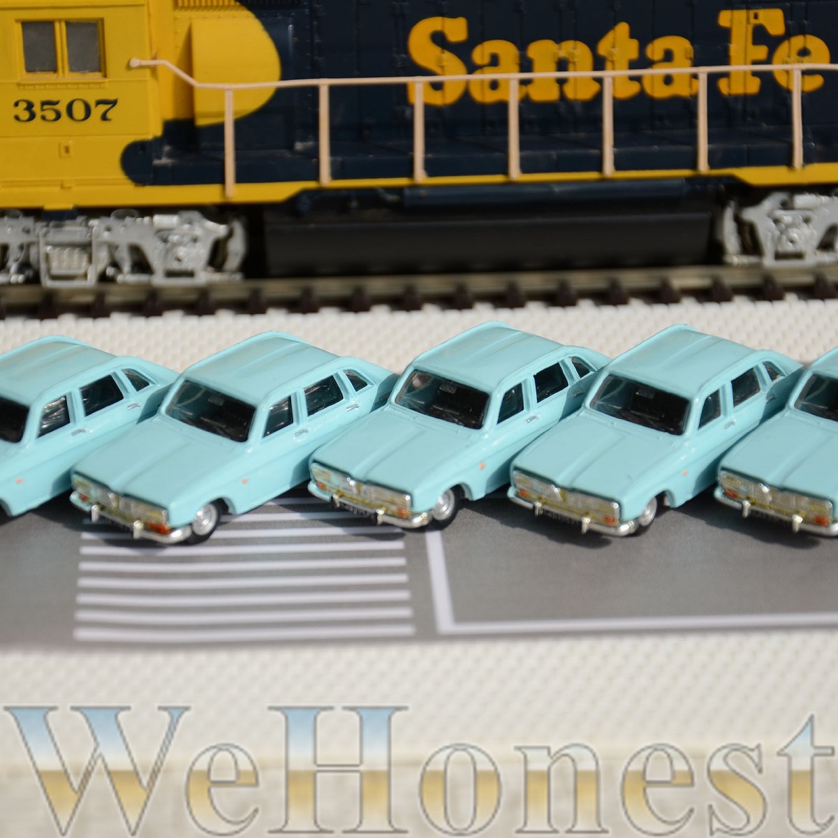 5 x Metal Model Cars 1:87 HO Scale for Building Railroad Train Scenery Blue